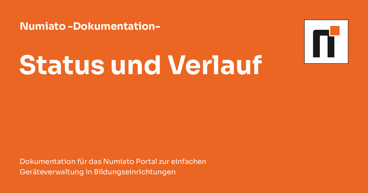 Status und Verlauf Numiato Dokumentation