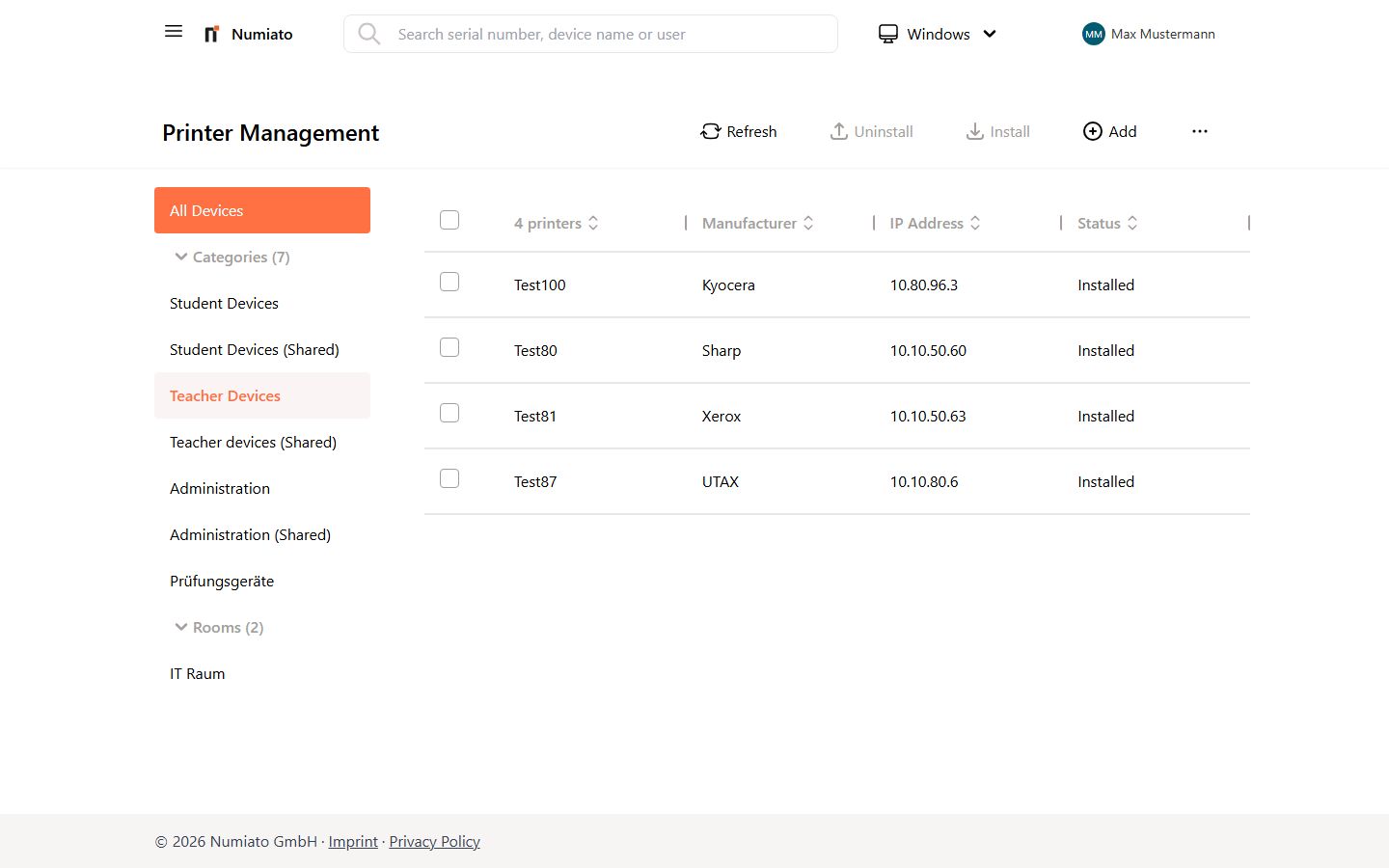 Add and Manage Printers - Numiato Documentation