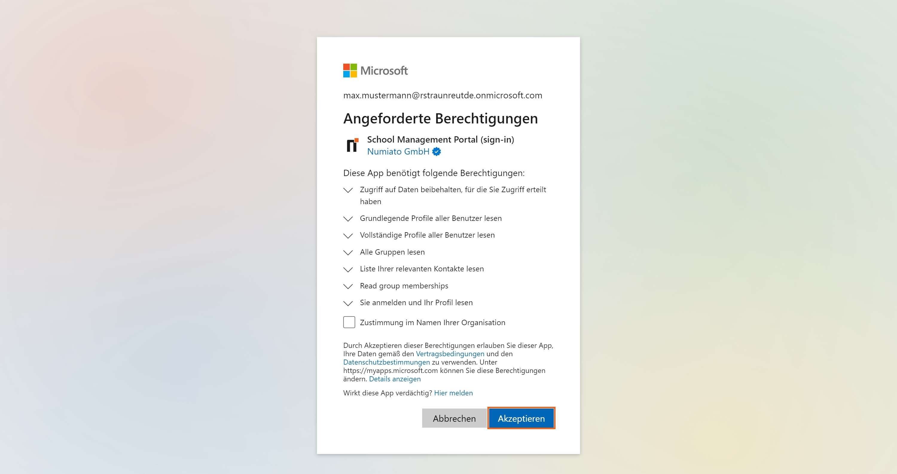 Zustimmung